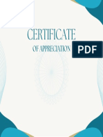 Blue Elegant Simple Certificate of Appreciation