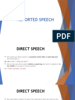 Reported Speech: Direct to Indirect Speech Conversion
