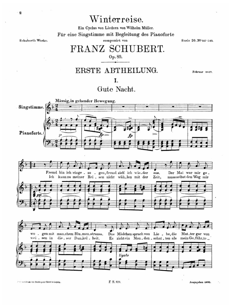Schubert Winterreise Nro 1 PDF