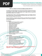 Download Call for IPSF Co-Ordinator and Sub-Committee Positions 2011-12 by International Pharmaceutical Students Federation IPSF SN59370024 doc pdf