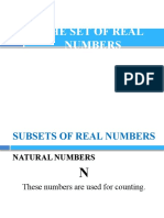 The Set of Real Numbers