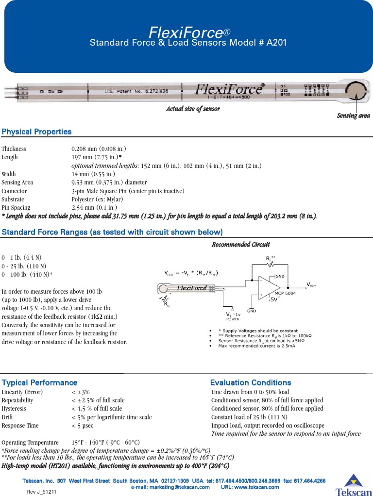 A201 Force Sensor | PDF
