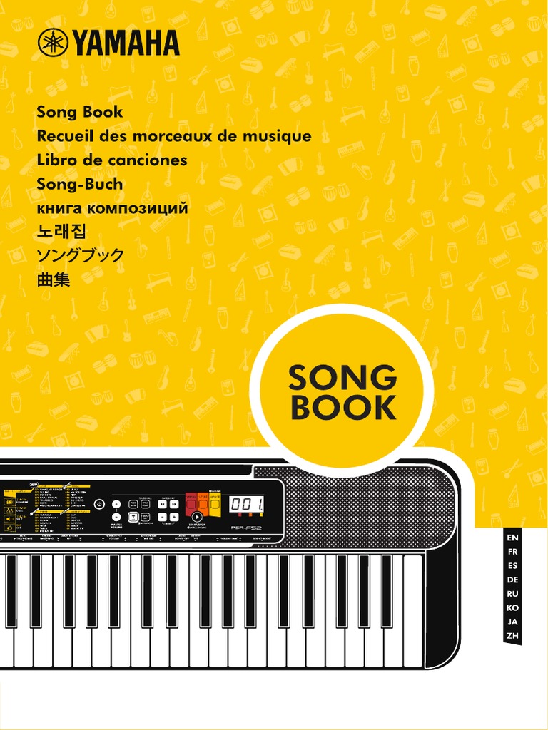 PSR f52 songbookYAMAHA PDF