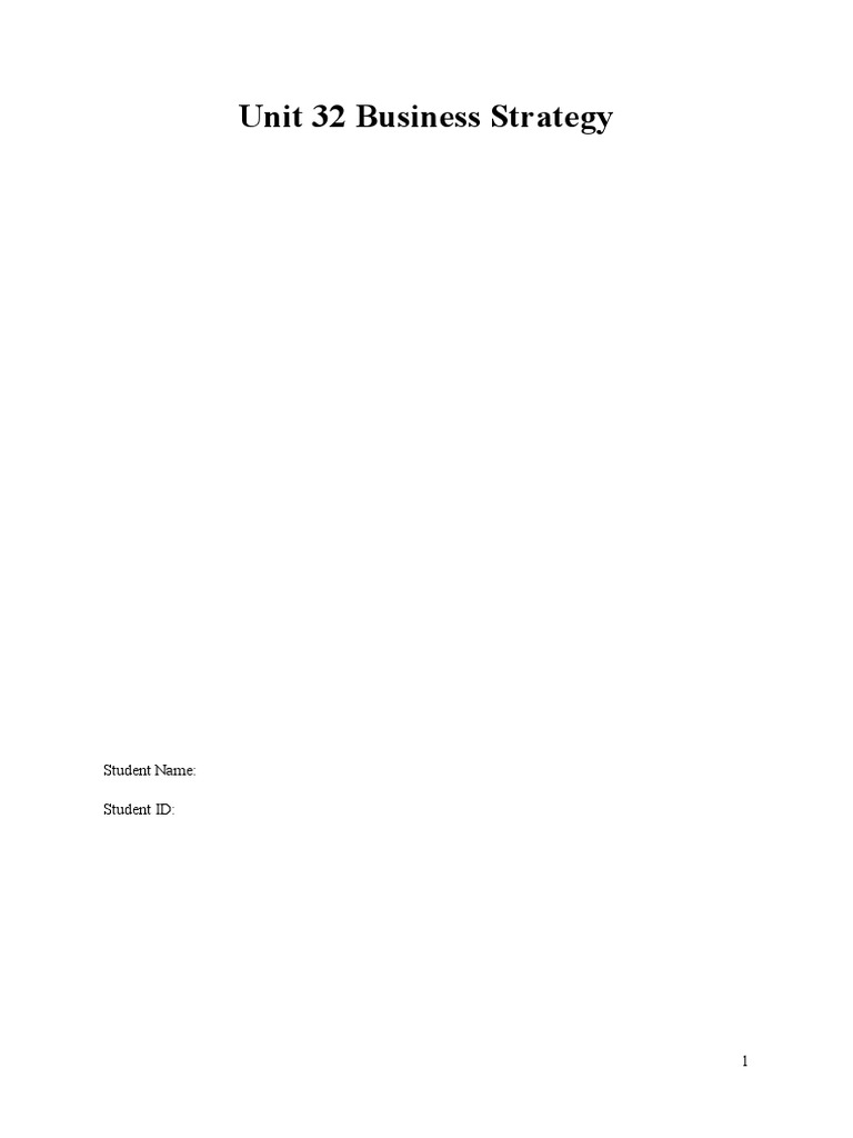 Task 483 - Alena - GBS - Unit 32 - Business Strategy | PDF | Strategic ...