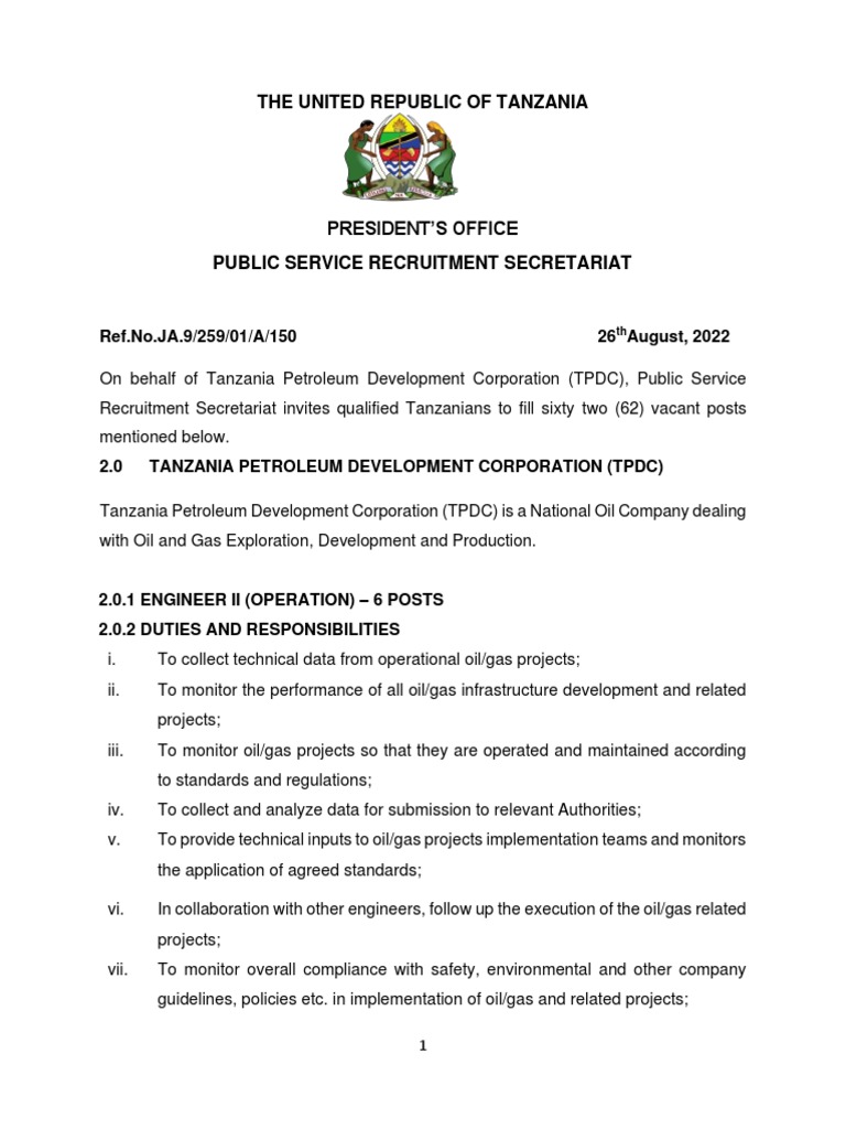 Tpdc Salary Scale 2022 Pdf
