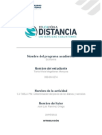 Tabla Pni Determinación Del Precio de Bienes y Servicios