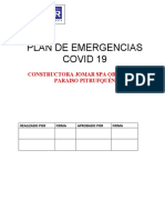 Plan emergencias COVID-19 obra