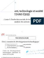 Cours 3. Production Sociale de Technologies Et Analyse Des Acteurs