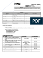 Reunión ventas implementación procesos