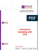 Concept of Sampling With PYQ