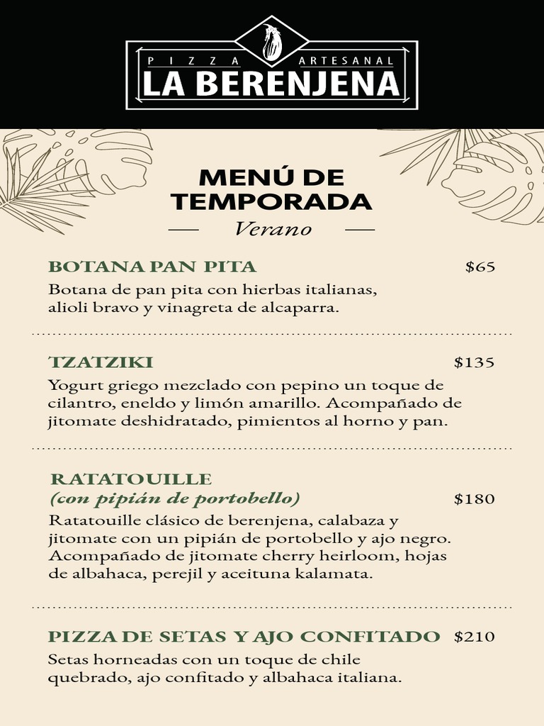 Menu-Cholula Centro Compressed | PDF | Lasaña | Pizza