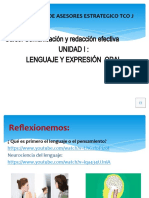 Unidad I. Lenguaje y Expresión Oral