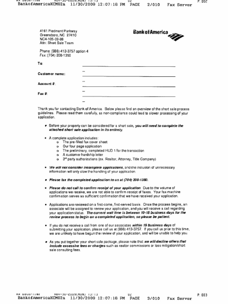 BOA (Not Countrywide) Required SS Docs PDF