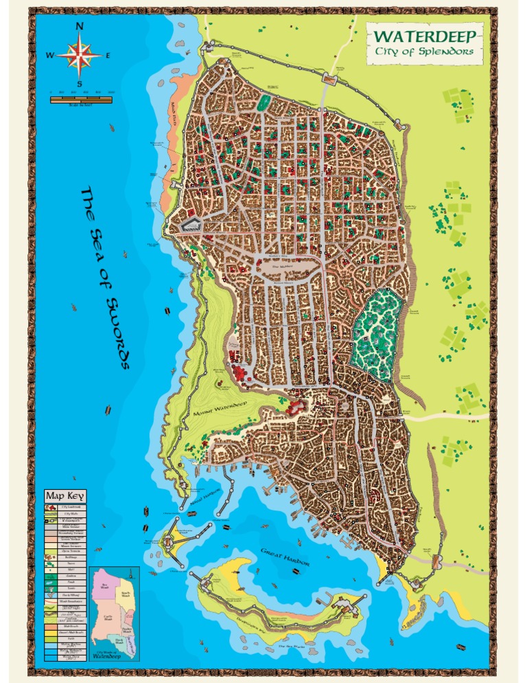 Waterdeep City Map Overview | PDF | Street | Urban Geography