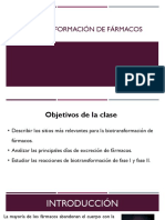 Clase 6. Farmacocinética Biotransformación