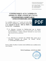 Résultat Final Concours CEC 2021 2022