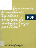 4 Durkheim y Mauss Clasificaciones Primitivas y Otros Ensayos de Antropologia Positiva