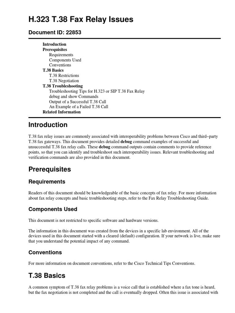 t38 Fax Relay | PDF | Fax | Gateway (Telecommunications)