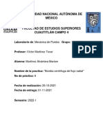 Bomba centrífuga de flujo radial: Práctica de caracterización