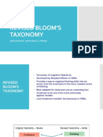 Revised Bloom's Taxonomy