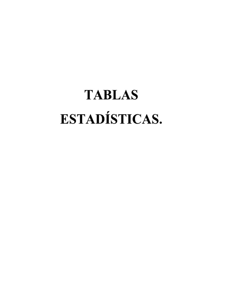 Tablas Estadisticas PDF