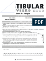 2008 - UEM Vestibular de verão - biologia - prova 3 -