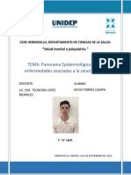 Panorama Epidemiológico de Las Enfermedades Asociadas A La Salud Mental.