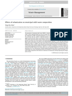 Effects of Urbanization On Municipal Solid Waste Composition