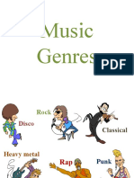 Music Genres and Vocabulary Conversation Topics Dialogs Flashcards Icebreakers - 77569