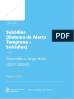 Suicidios Argentina 2020-2021 análisis tasas causas