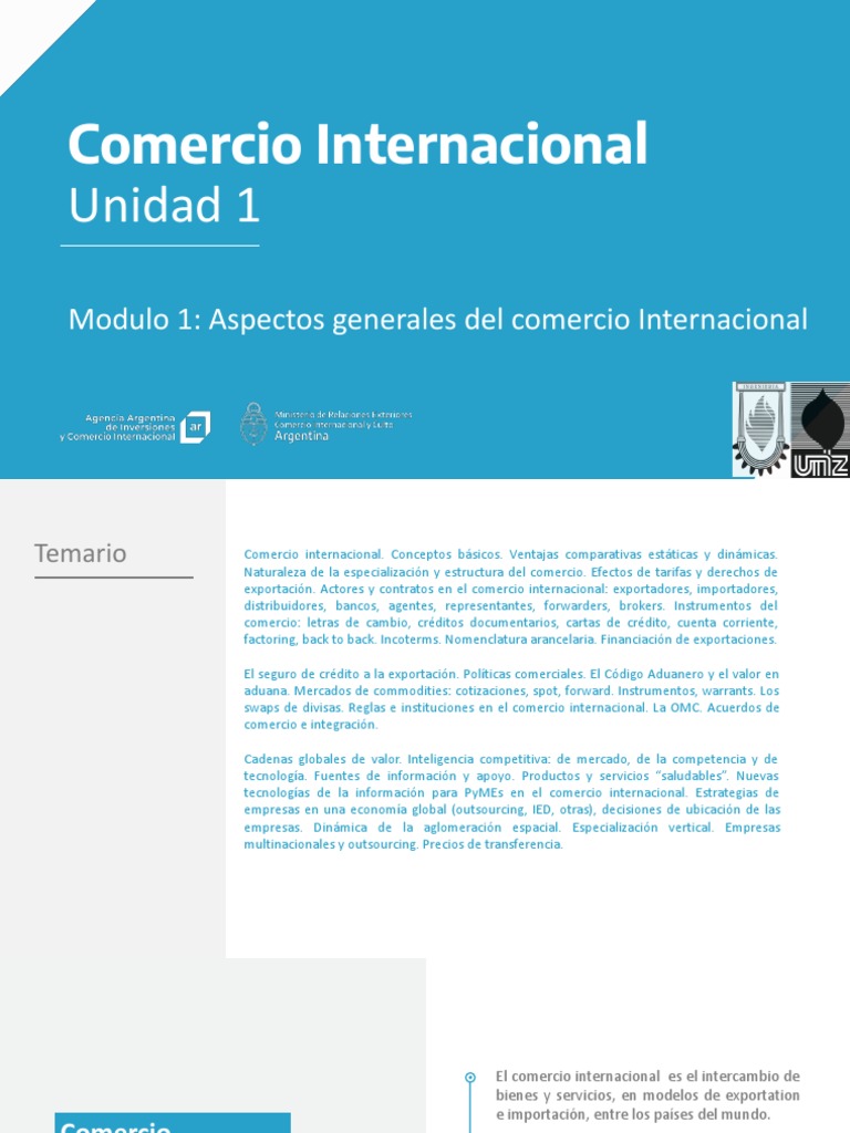 Aspectos Clave del Comercio Internacional | PDF | Mercado (economía ...