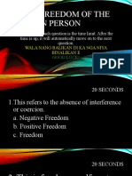 Quiz - 5. Freedom of The Human Person