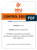 Lineamientos de Inscripción, Reinscripción, Acreditación y Certificación Del INEA, CEBA, CEDEX, Etc.