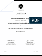 Chartered Certificate M. Usman Hayat