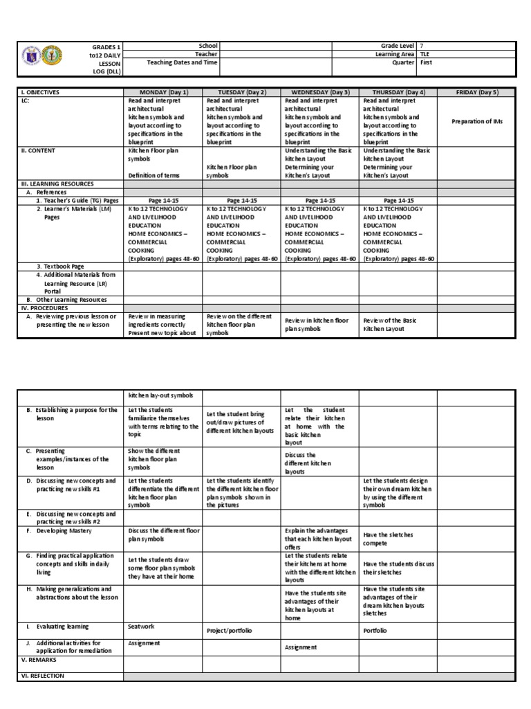 DLL First Quarter Tle Commercial Cooking Grade 7 Week 7 | PDF ...