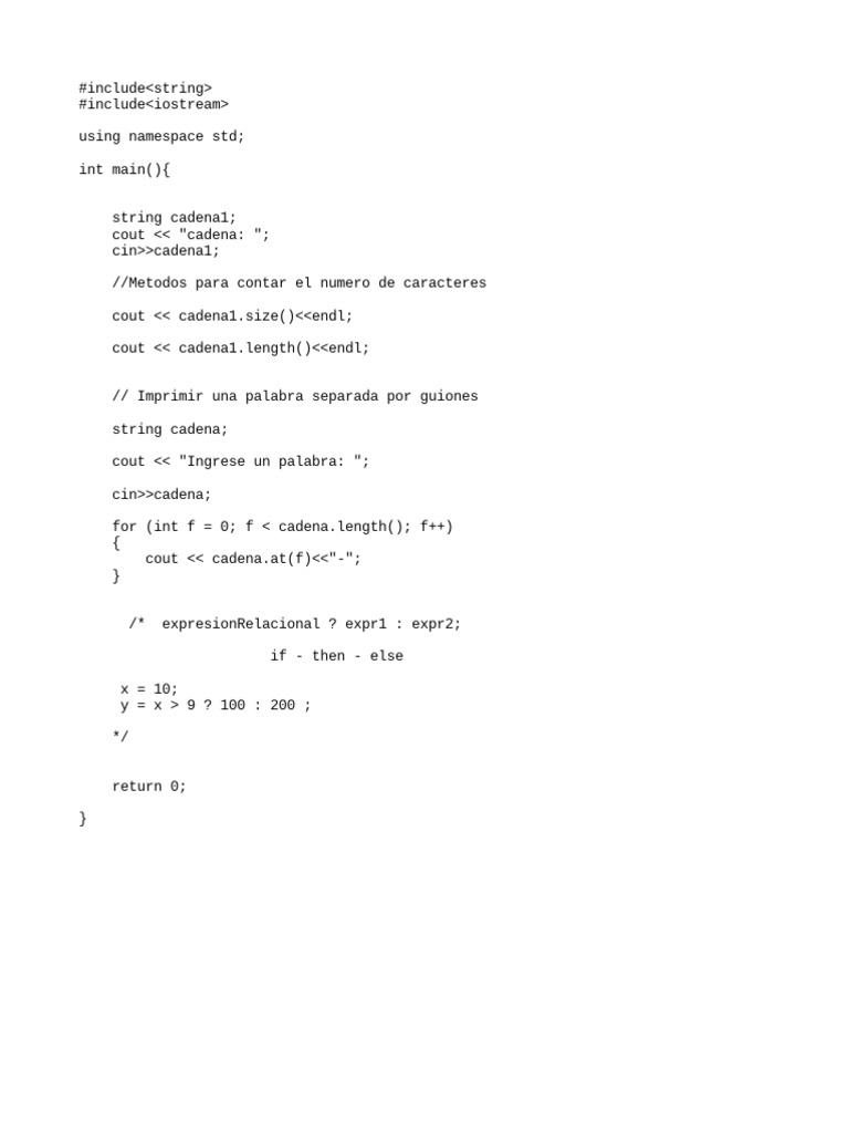 Algoritmo Método Length, C++ | PDF