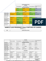 DepEd Sample Class Program and Teachers Schedule