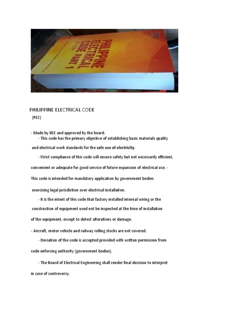 the-philippine-electrical-code-establishing-minimum-safety