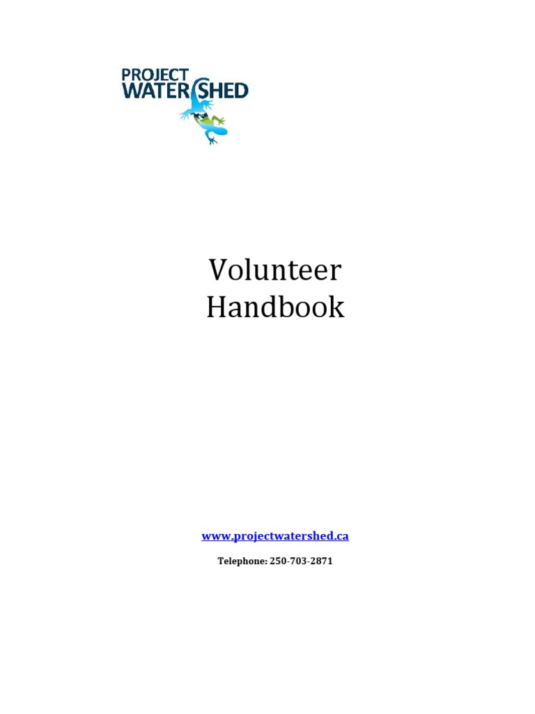 Project Watershed Volunteer Handbook | PDF | Volunteering ...