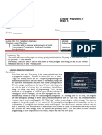 Computer Programming 1 - Module 1