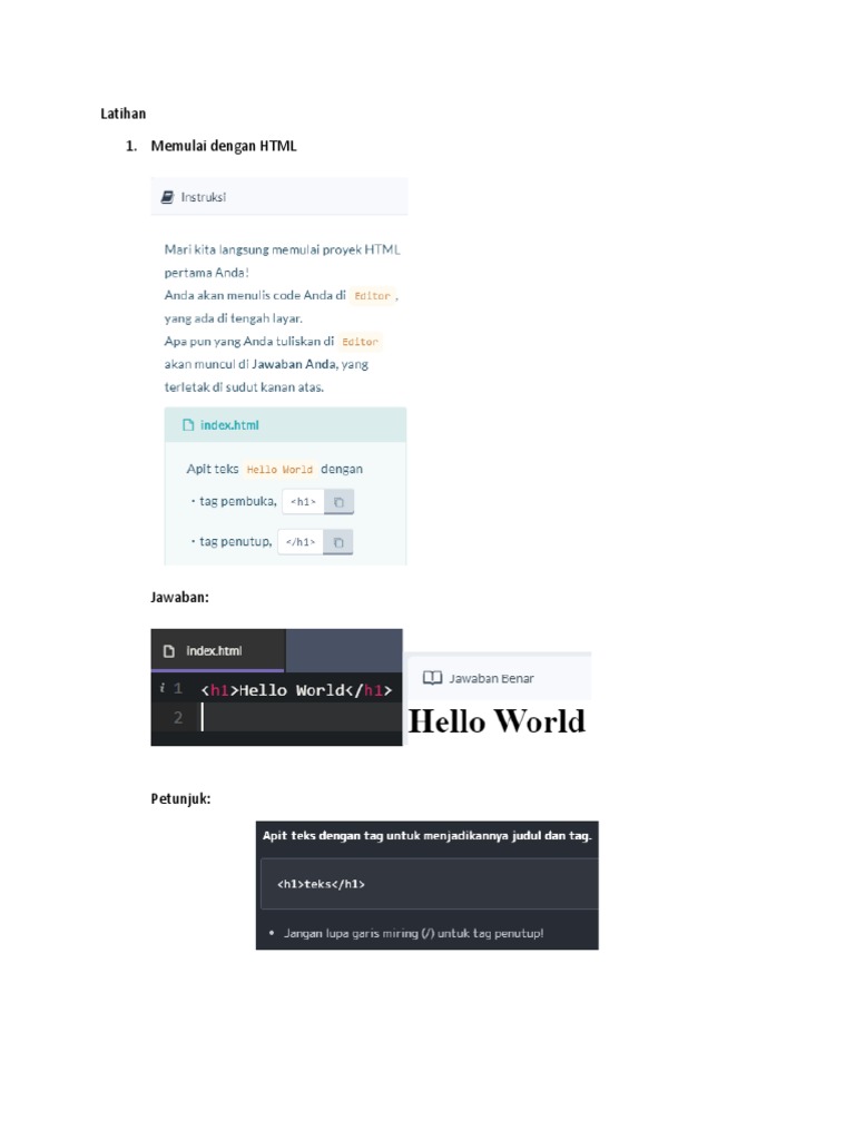Latihan HTML Css 1 | PDF