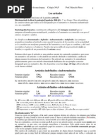 Ejercicios sobre articulos