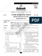 I-Tutor Subjective Test-4A (Phase-II) Science (C-IX) - 18!10!2020