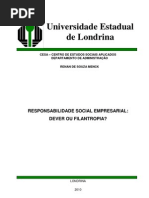 Pré Projeto RESPONSABILIDADE SOCIAL EMPRESARIAL