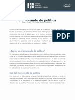 Memorándum de Política Pública