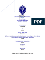 Informe Psicológico Basado en La Aplicación de Los Test Psicológicos TRDA - PMA - OTIS Superior - Raven (Adultos) en Un Adolescente.