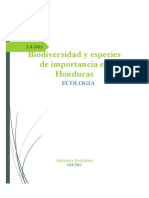 Biodiversidad hondureña: especies endémicas, amenazadas y en peligro