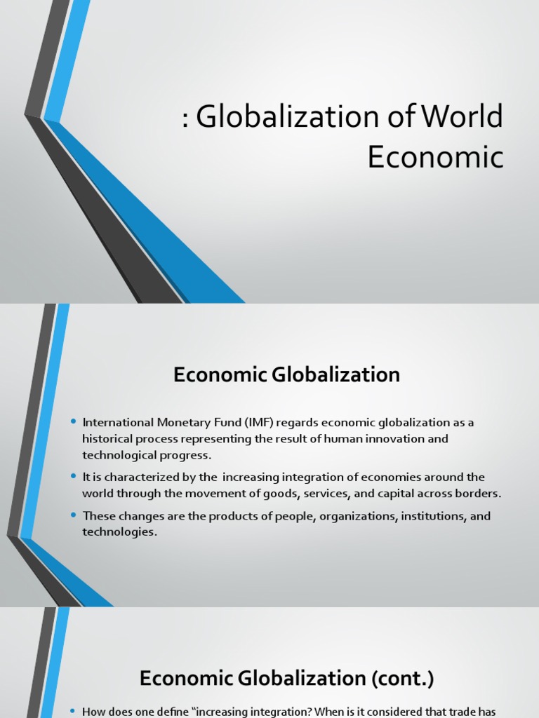 Module 1 Economic Globalization Contemporary World Pot Pdf