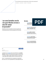 ¿Qué Es Una Bomba Sucia Como La Que Rusia Acusa A Ucrania de Estar Construyendo