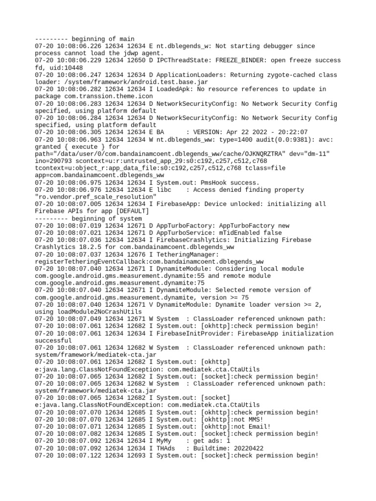 Mod Menu Log - Com - Bandainamcoent.dblegends - WW | PDF | Java ...